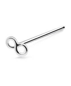 Infinity Silver Straight Nose Stud NSKA-719